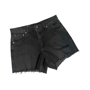 GAP Black Cut-Off Denim Shorts Size 29 / 8R High Rise Pockets 100% Cotton NWT